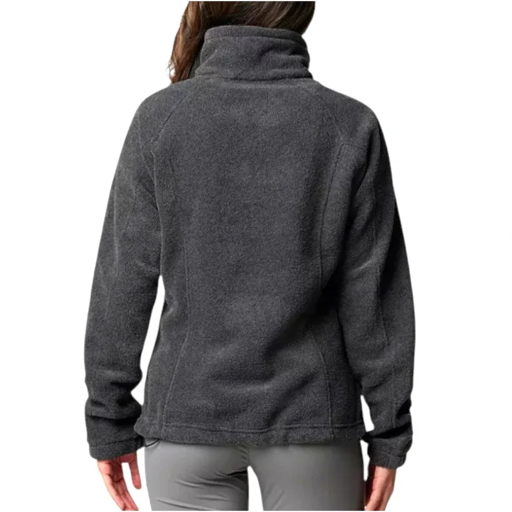 COLUMBIA Benton Springs Fleece Jacket CHARCOAL HEATHER DARK GRAY Full Zip SIZE S